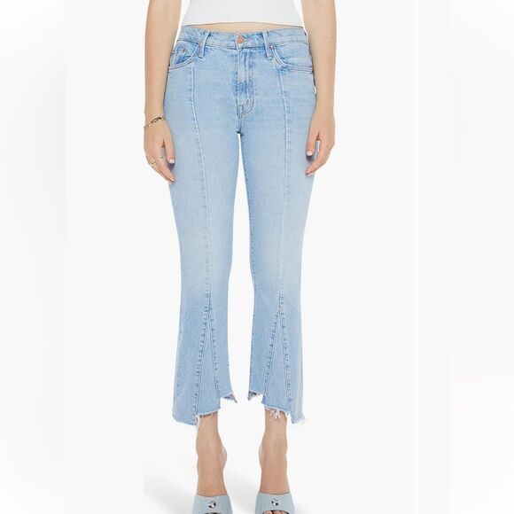 MOTHER The Insider Crop Pointy Fray Let’s Get it Together Jeans size 30 - Picture 1 of 13